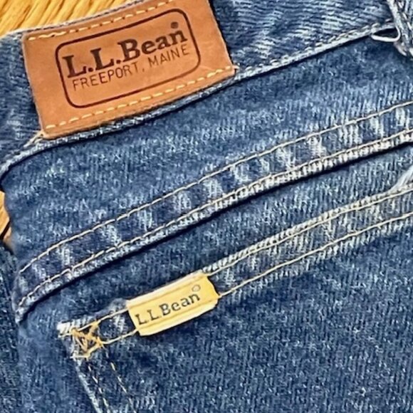 Vintage 70's 80's Denim Bean Ultra High Rise Mom Jeans Straight Union Made 28 - Picture 2 of 12